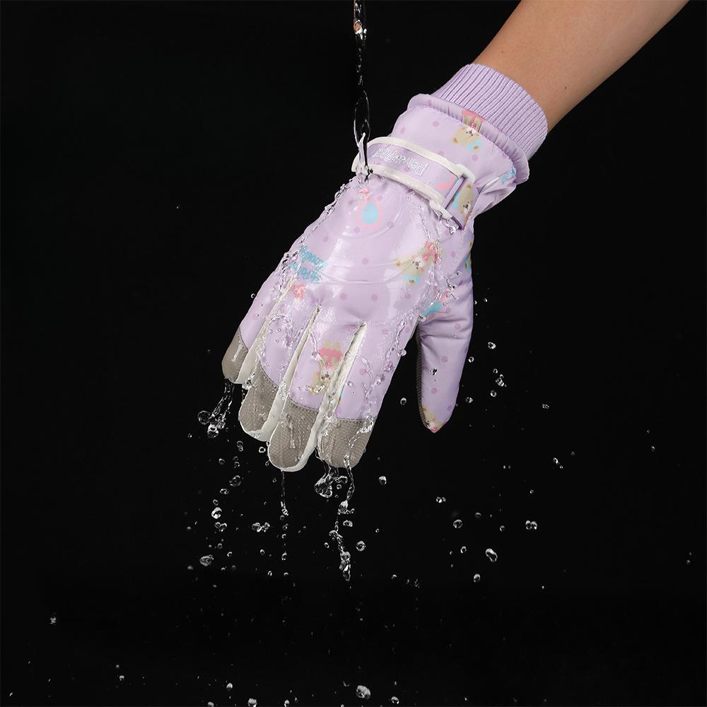Ski Gloves for Women In Winter Plus Velvet Outdoor Cycling Mountaineering Thickened Waterproof Windproof Cold Warm Gloves