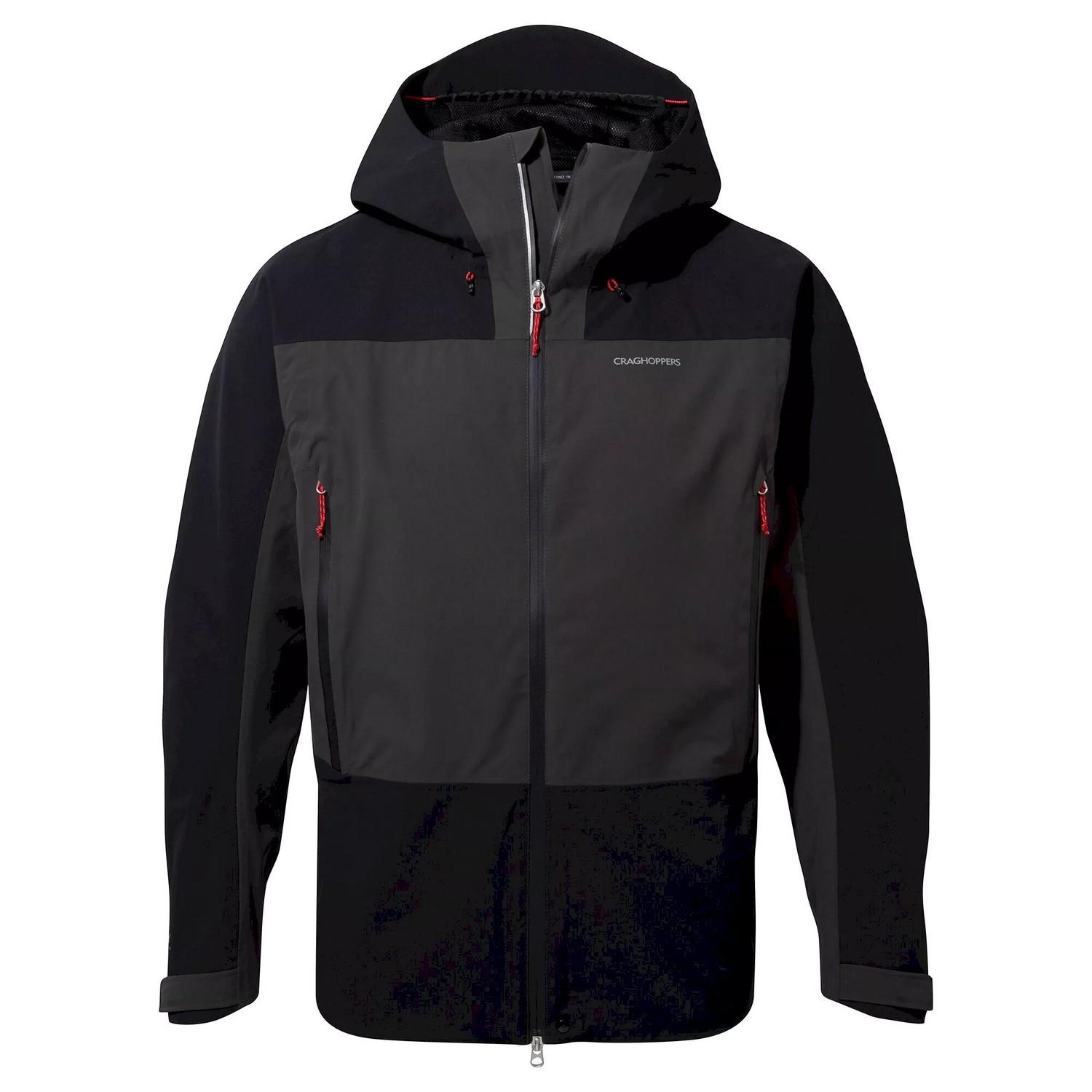 CRAGHOPPERS Giacca impermeabile da uomo con pannello a contrasto Gryffin XXL nero