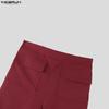 INCERUN Two Pieces Men Outfits Sleeveless Cropped Waistcoat Tops Long Pants Casual Sets