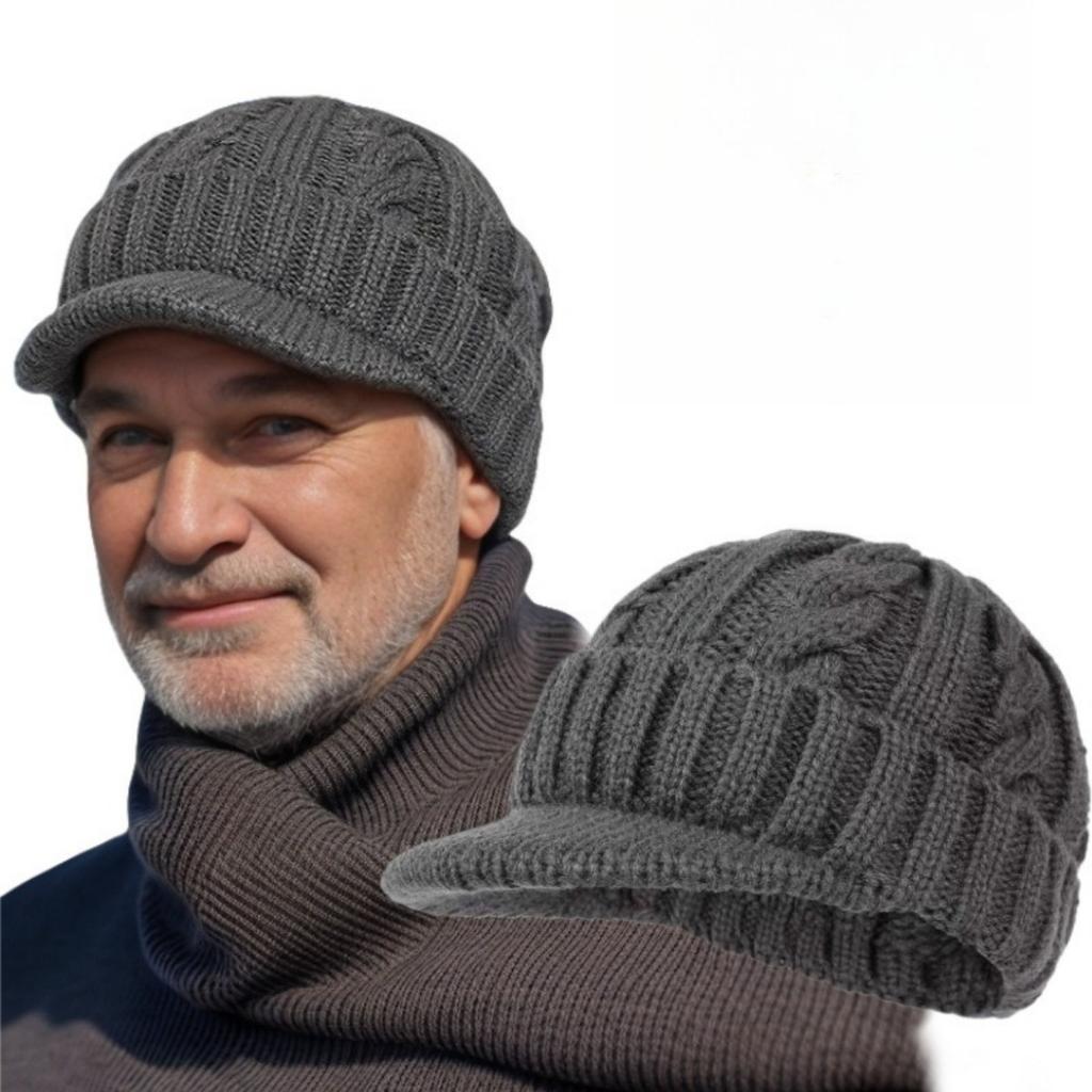 Chapéus Masculinos, Chapéus de Aba Curta, Chapéus Duckbill, Chapéus de Pelúcia, Chapéus Espessos, Chapéus Quentes, Chapéus de Lã, Chapéus de Tricô