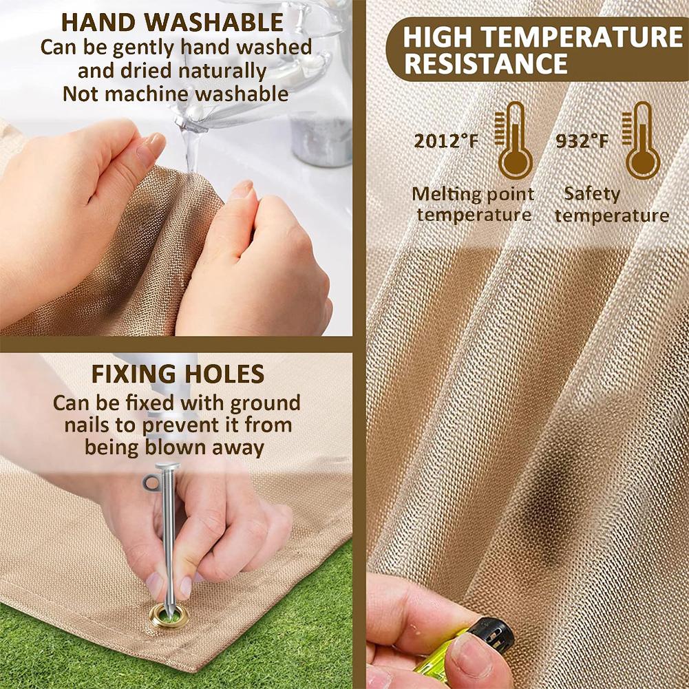 Heat Resistant Fireproof Mat Fireproof Mat Fireproof Stove Grill Mats Washable And Reusable Wood Deck Stove Grill Mats