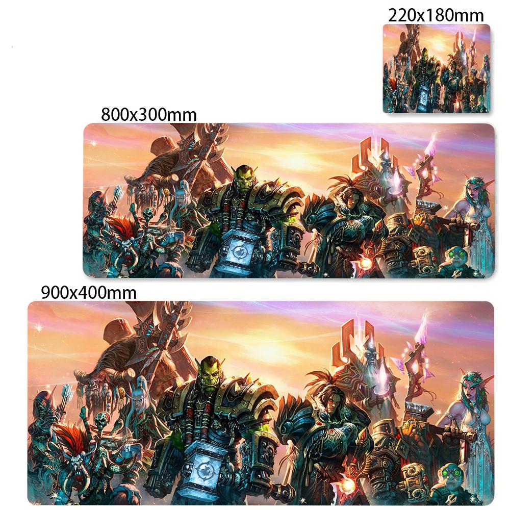 Large Gaming World of Warcraf Mouse Pad Office Computer Keyboard Mousepad PC Gamer Mouse Mat Laptop Mat Non-slip Rubber Deskmat
