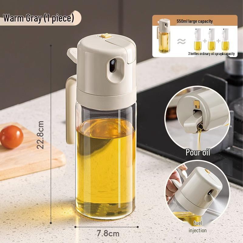 Multifunctional Glass Oil Sprayer & Pourer - Food-Grade, Leak-Proof Kitchen Bottle for Seasoning