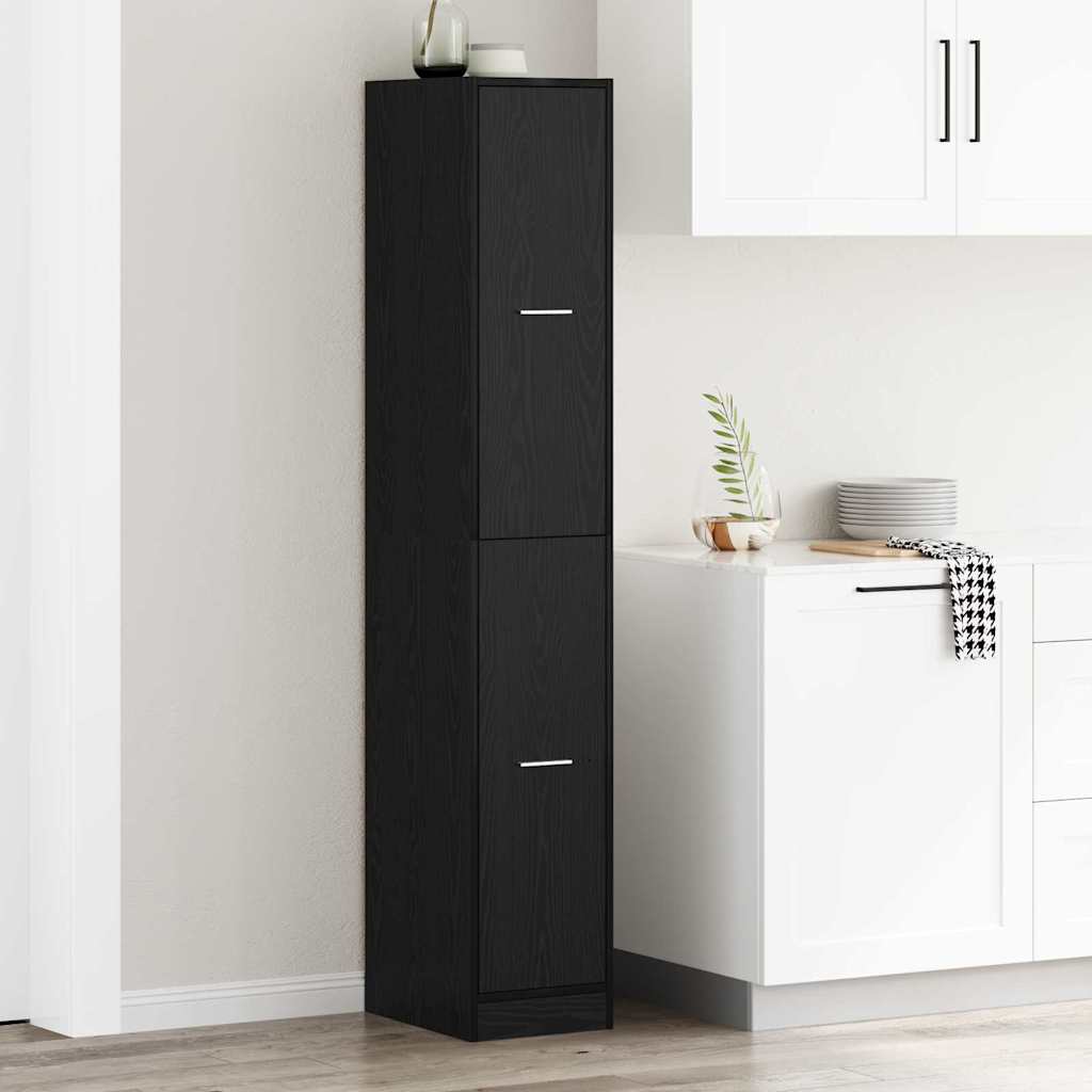 Pharmacy Cabinet Black Oak Effect 30 x 41 x 174.5 cm