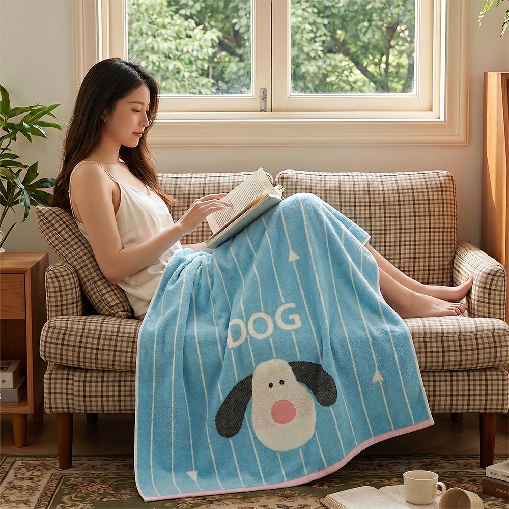 Large Grade A Yarn-Dyed Jacquard Cotton Bath Towel - Thick, Absorbent, Adult Style