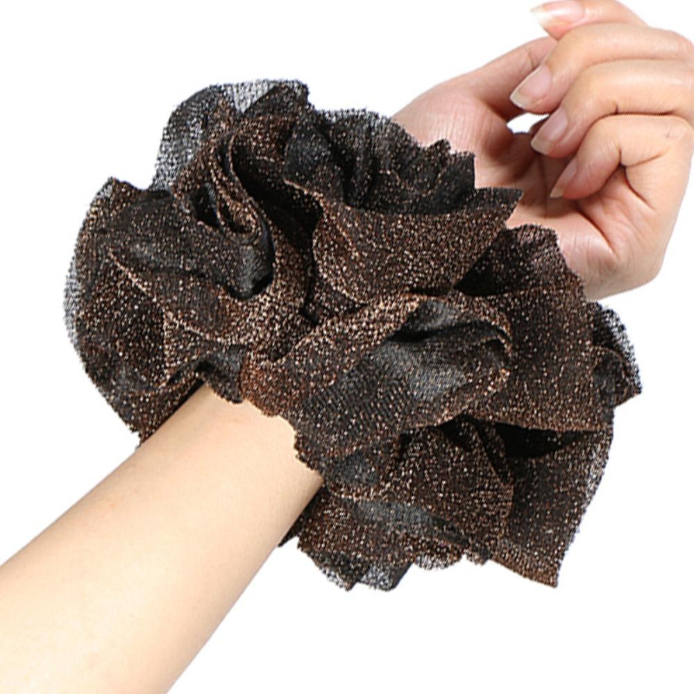 Golden Velvet Elastic Shiny Velvet Fabric Hair Ring Fabric Art Elastic Rubber Bands  Hair
