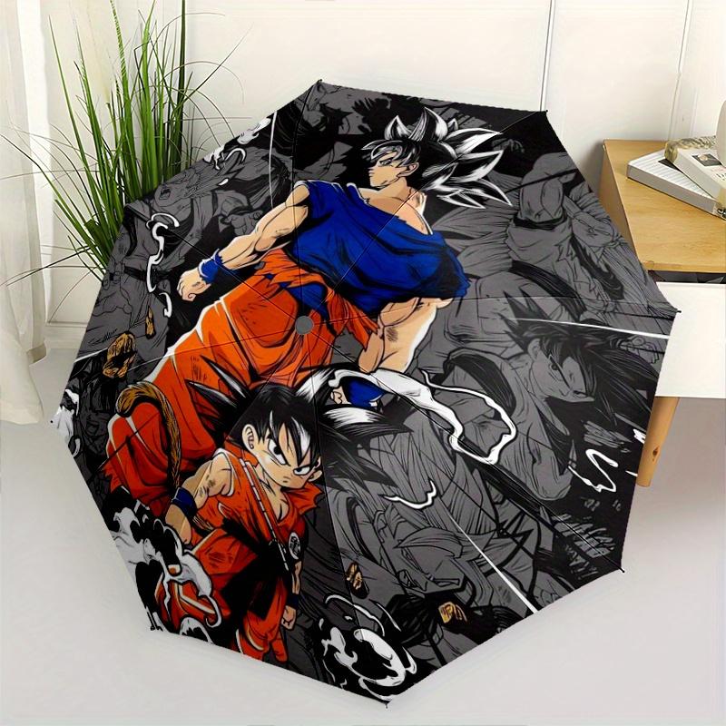 

Handsome Son Goku & Cute Son Goku Automatic Opening and Closing Umbrella, Lightweight 3-Fold, With Cute Cartoon Characters, Suitable for Home, Outdoor