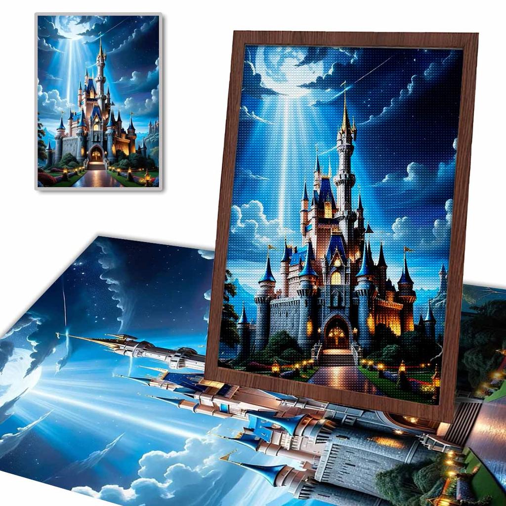 DIY Diamond Painting Castle Cross Stitch Kit Mosaic Art Diamond Painting Full Circle Diamond Home Decoration