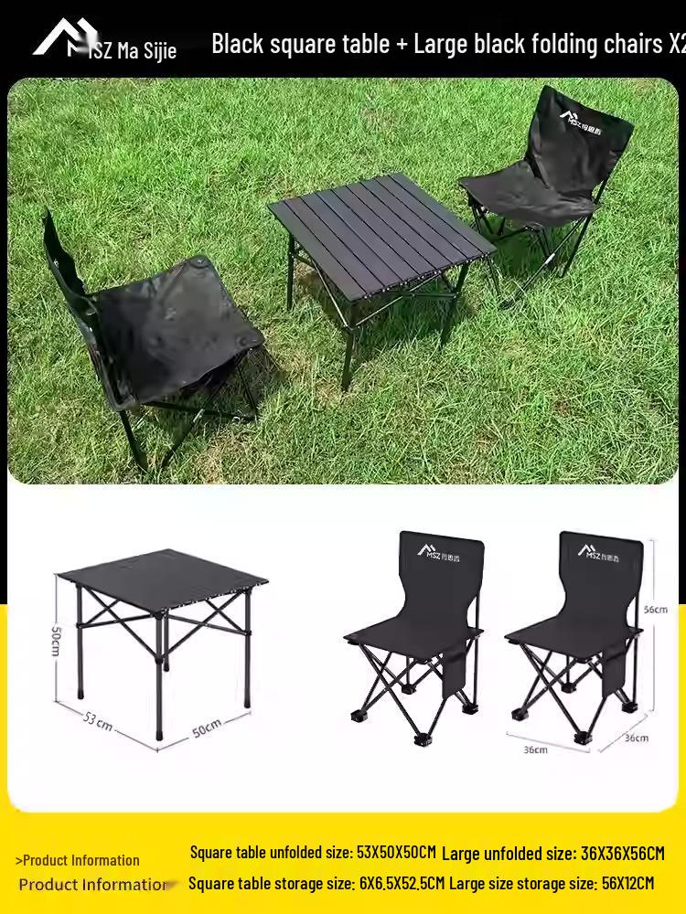 Portable Folding Picnic Table & Chair Set for Camping & Barbecue
