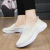 2025 new large size spring and autumn flying weaving foot cover low top shallow mouth leisure sports one pedal single shoes women's shoes