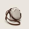 Canvas bag, color matching bucket bag, color contrasting small bag, Harajuku one-shoulder crossbody portable women's bag
