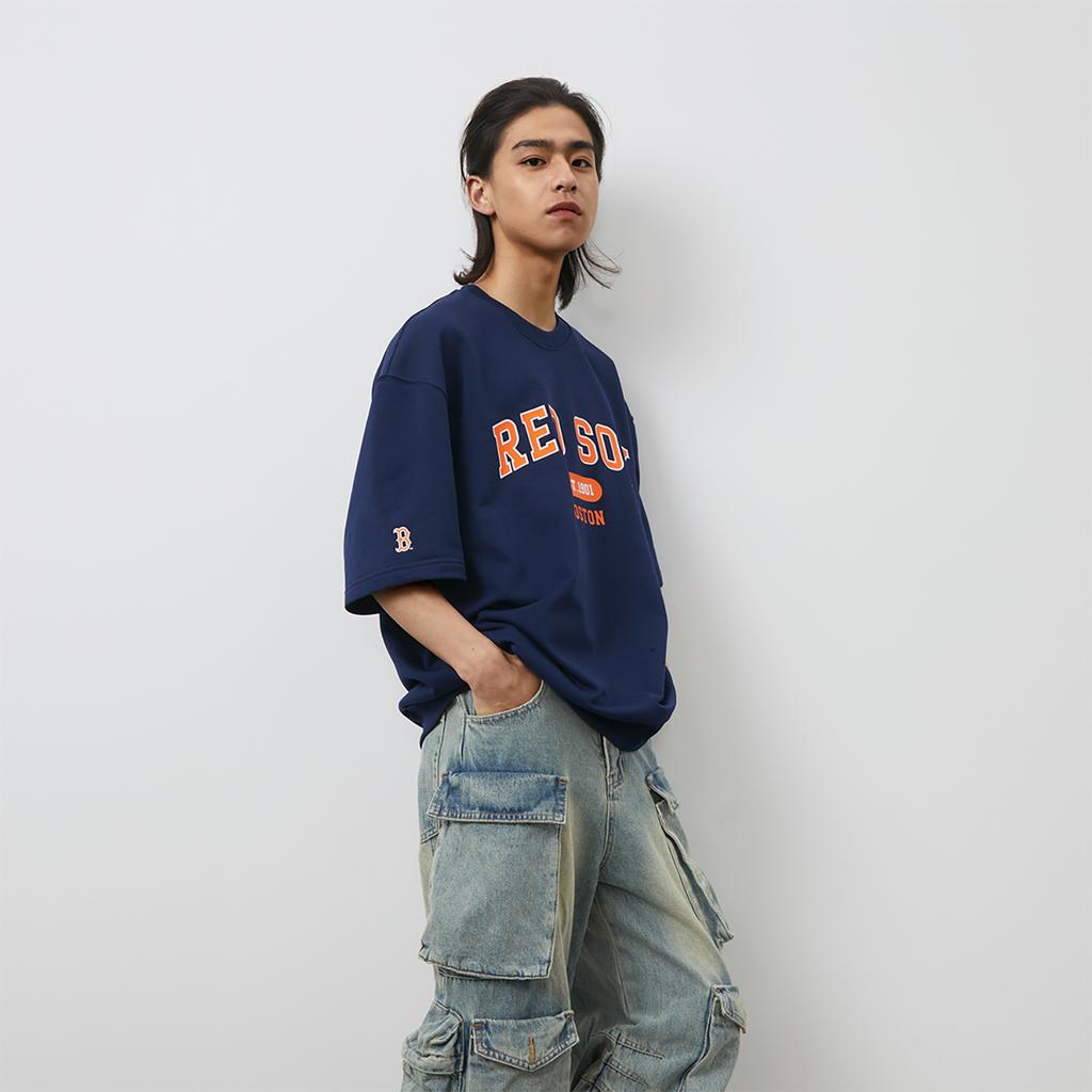 New MLB SS24 Set In Sleeve Body Suit Unisex Navy Blue 3ARSV0143-43NYS