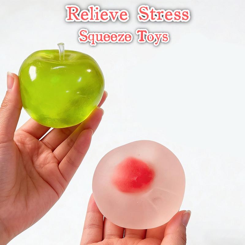 Green Apple Squishy Simulated Strawberry Maltose Squishies Stress Ball Soft And Slow Rebound Fidget Toy Stress Relief Toy Gifts