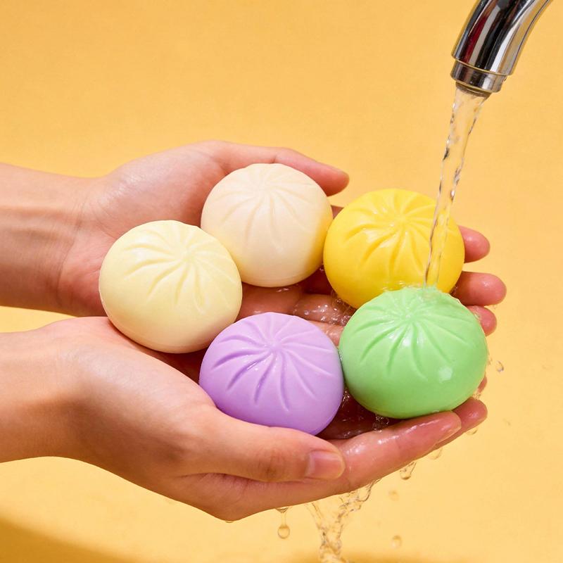 Bunte Squishy gedämpfte Brötchen Knödel Stressabbau Fidget Spielzeug Simulation Essen Gedämpfte gefüllte Brötchen Teig Knetspielzeug