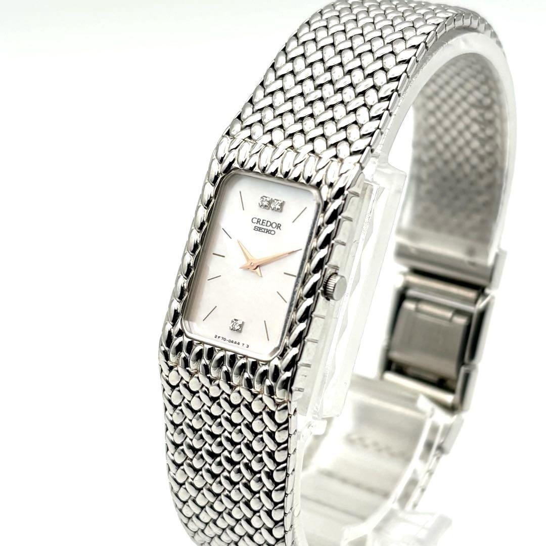 

[USED] SEIKO CREDOR 3P Diamond Shell Dial Quartz Women s Watch