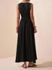 Elegant Deep V-Neck Sleeveless A-Line Dress, Spring/Summer 2026 Collection