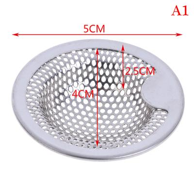 3 Size Stainless Steel Sink Strainer Drain Hole Filter Mesh Drainage For Kitchen