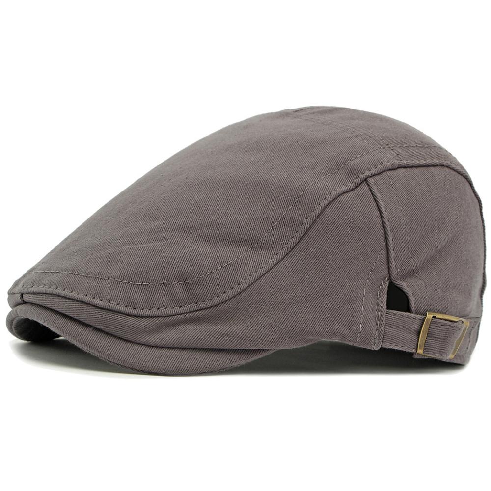 HT4813 Mens Berets Women Classic Solid Plain Artist Painter Beret Hat Adjustable Ivy Flat Cap 100% Cotton Male Female Beret Cap