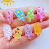 10Pcs New Kawaii Cute Mini Popsicle Flat Back Resin Cabochons Scrapbooking DIY Jewelry Craft Decoration Accessorie
