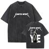 Vintage Gewaschen Kanye West Bully Neues Album 2026 Grafik T-Shirt Herren Rap Gothic Punk Hip Hop Kurzarm T-Shirt Mann Streetwear