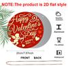 2D Flat 1pc Valentine's Day Round Aluminum Hanging Decoration Plaque, "Happy Valentine's Lettering Sign, Porch Decor, Living Room Decor and Wedding