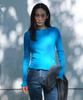 Tudument Boatneck Rib Knit_Teal Blue