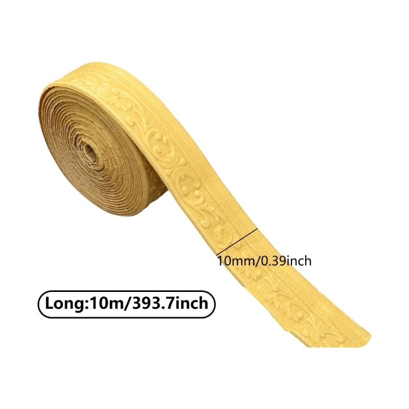 Adhesive Wall and Ceiling Molding Trim 3D Floral Foam Baseboard Wallpaper Border Strips for Homes Decoration Project