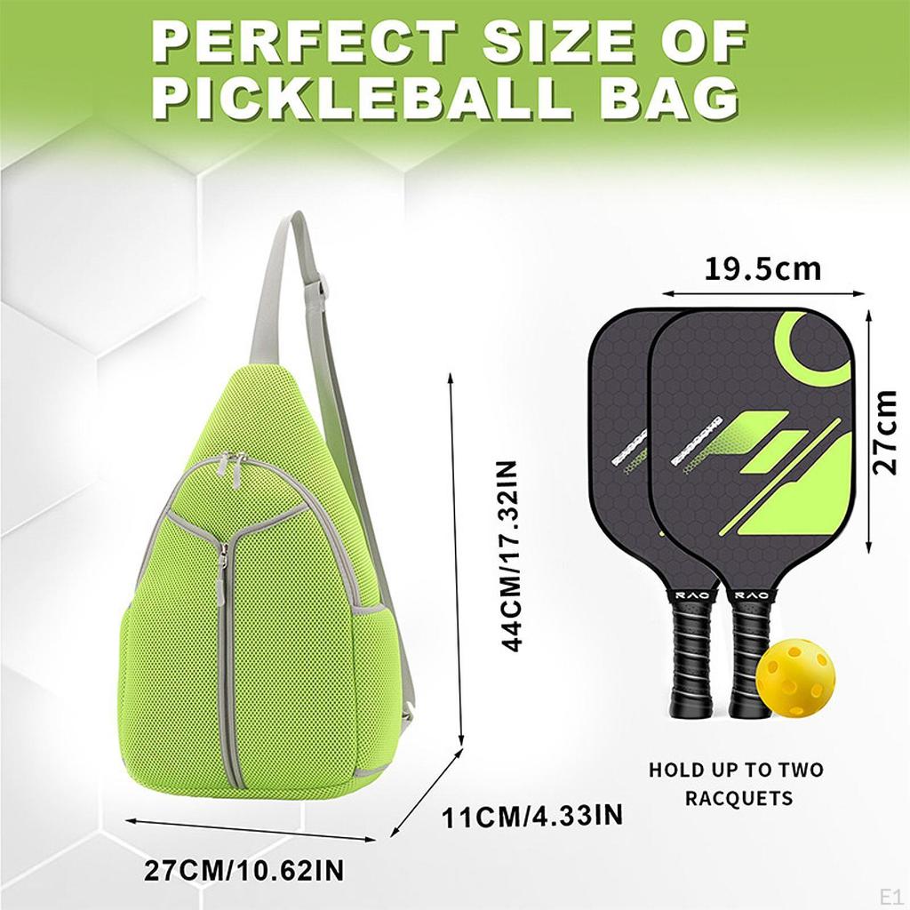 Umhängetasche Tennis Atmungsaktiv Verstellbar Leichtgewicht Crossbody Rucksack für Badmintonschläger