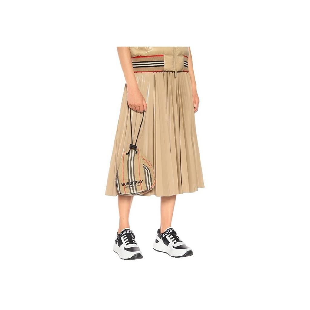 Burberry Logo Print Icon Stripe Drawcord Pouch Archive Beige Unisex Pouches Cream 8026737