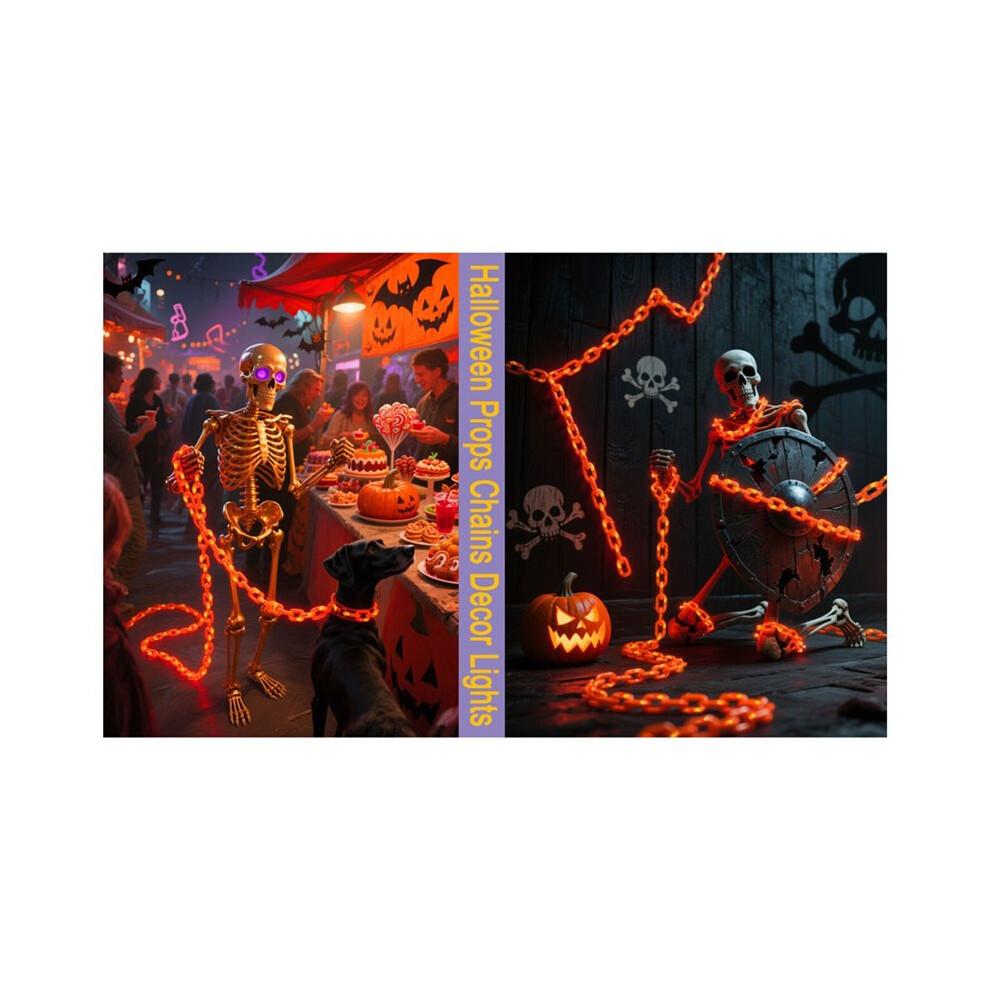 Guirnalda de Luces de Plástico para Halloween con Modos de Iluminación para Decoración Espeluznante, 3 Metros
