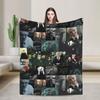 Dracor Malfoye Knitted Blanket Cartoon Tom Felton  Flannel Throw Blankets Home Couch Printed Lightweight Bedspreads