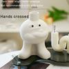 Creative Ceramic Flower Vase Cute Emoji Tubular Kawaii Vase Room Home Desktop Decoration Art Ornament Vase Gift Flowerpot