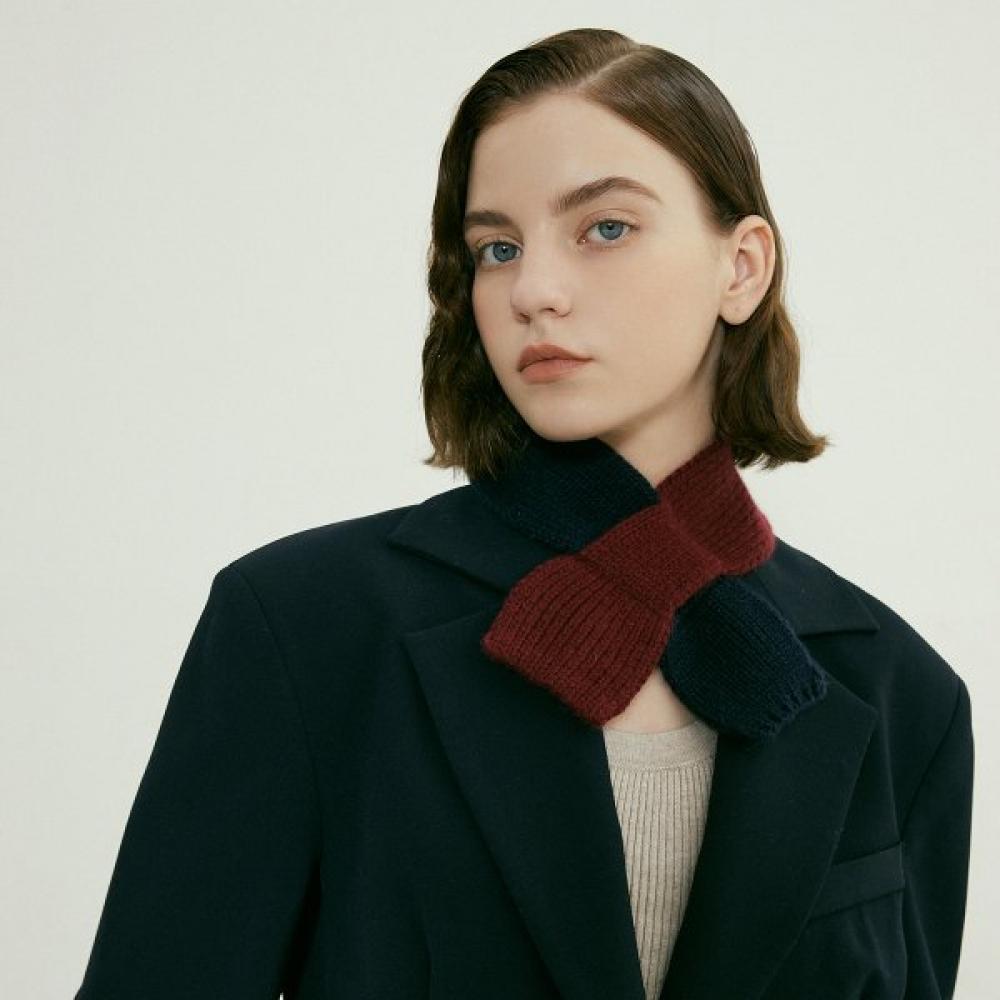 Мини-шарф-крест Bb De Soli De двухцветный 4 цвета wine navy