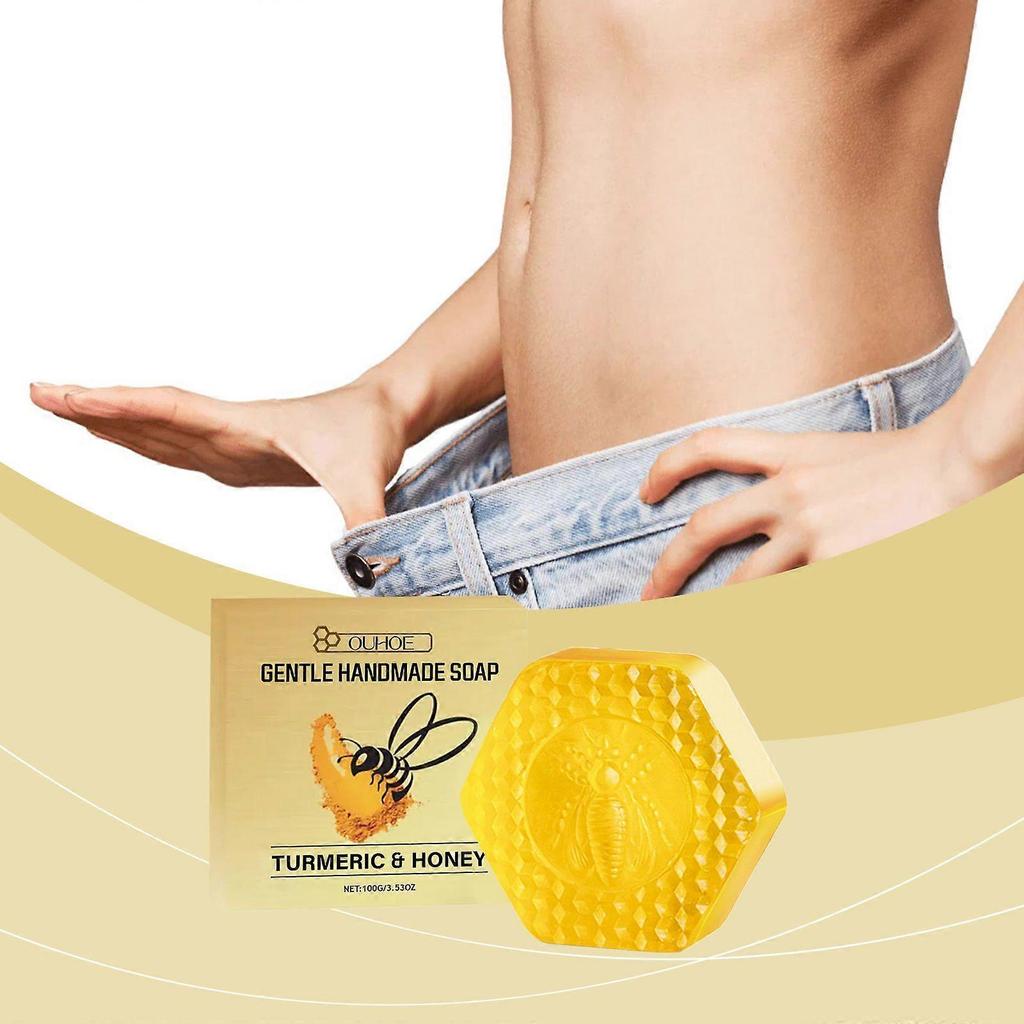 Ouhoe Bee Venom Turmeric Cleansing Soap - Gently Cleanses And Nourishes The Body, Leaving The Skin Comfortable, Refreshed, And Revitalized
