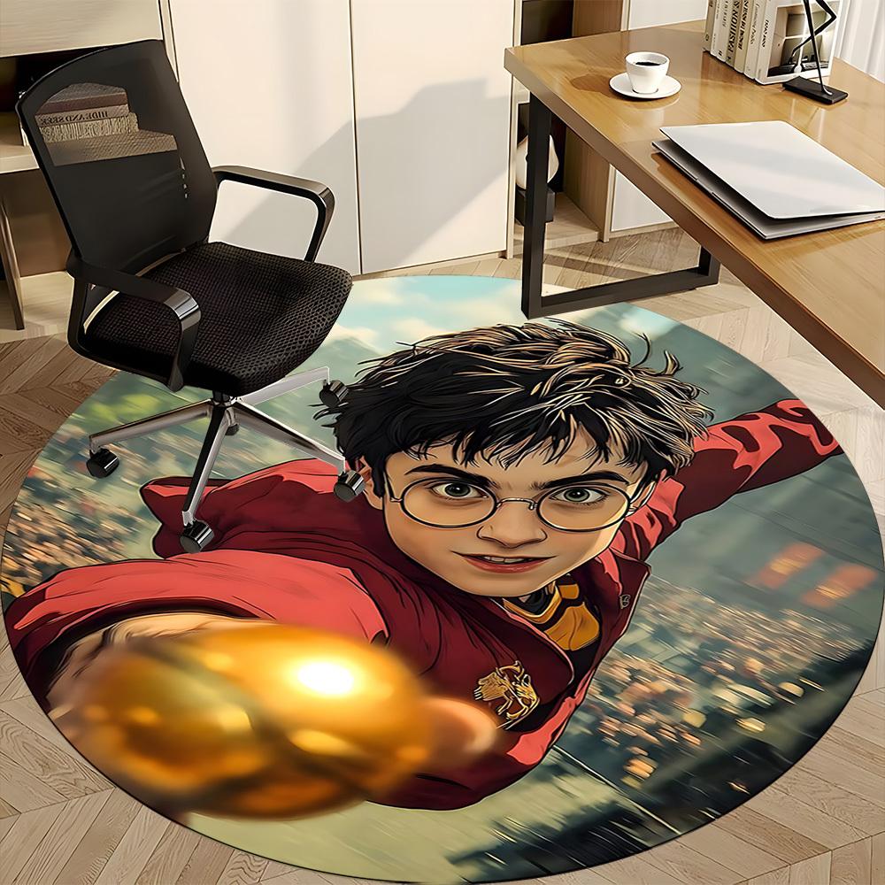1pc Harry Potter Gryffindor Wand Office Round Area Rug, Under Office Chairs Bedroom Living Room Home Decor a1022281