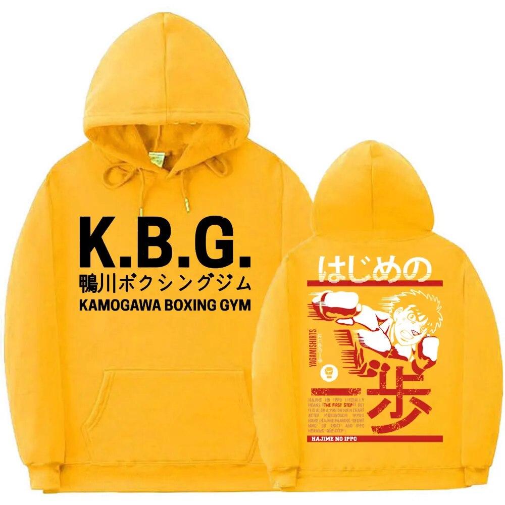 Unisex Japanese Streetwear Makunouchi Hajime No Ippo Graphic Hoodie Anime Harajuku Unisexs Kamogawa Boxing Gym Fighting Hoodies Tops