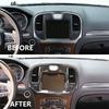 Carbon Fiber Look Central Control Navigation Screen Trim for 2015-2023 Chrysler 300
