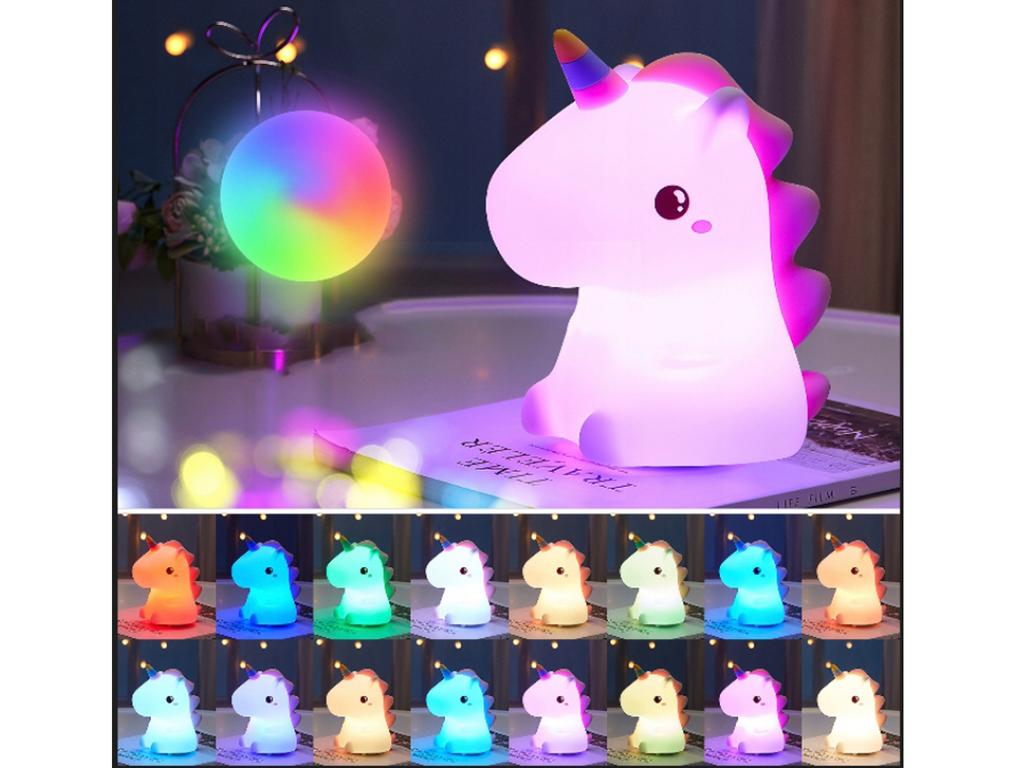 Silicone LED Unicorn Night Light Soft Wireless Unicorn + Remote Control