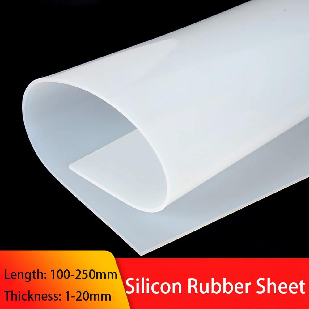 

White Food Grade Sealing Element High Temperature Resistant 1mm-20mm Silicone Rubber Sheet Transparent Square Silicone Gasket 200x200x1mm