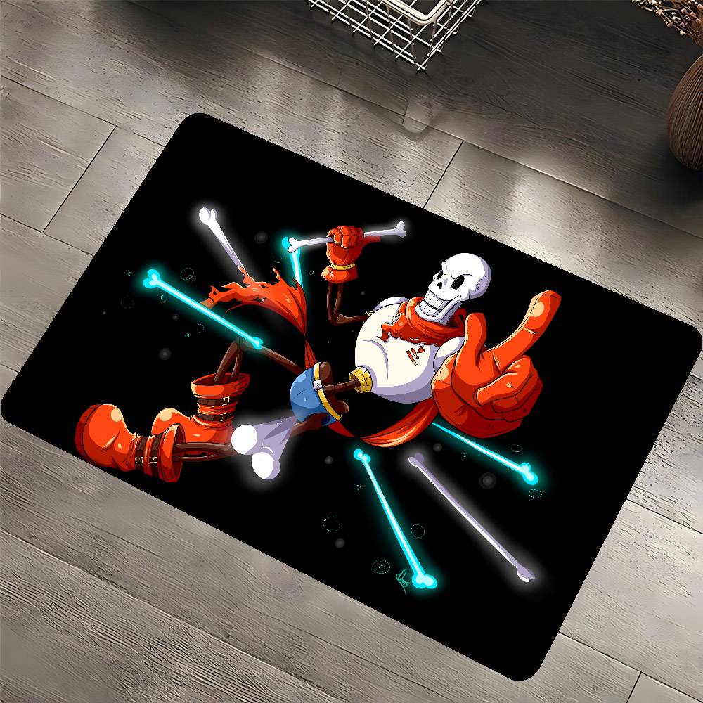 Tapis de Bain Dessin Animé U-Undertale Antidérapant Absorbant l'Eau Coussin Long Bande Tapis de Chambre Tapis de Bienvenue 40x60 cm