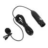 Lavalier Microphone 3 Pin XLR Noise Reduction Omni Directional Clip On Lapel Mic 48V Phantom Power for Interview Speeches