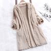 Womens Ladies  Artificial Wool Coat Zipper Jacket Winter  Outerwear