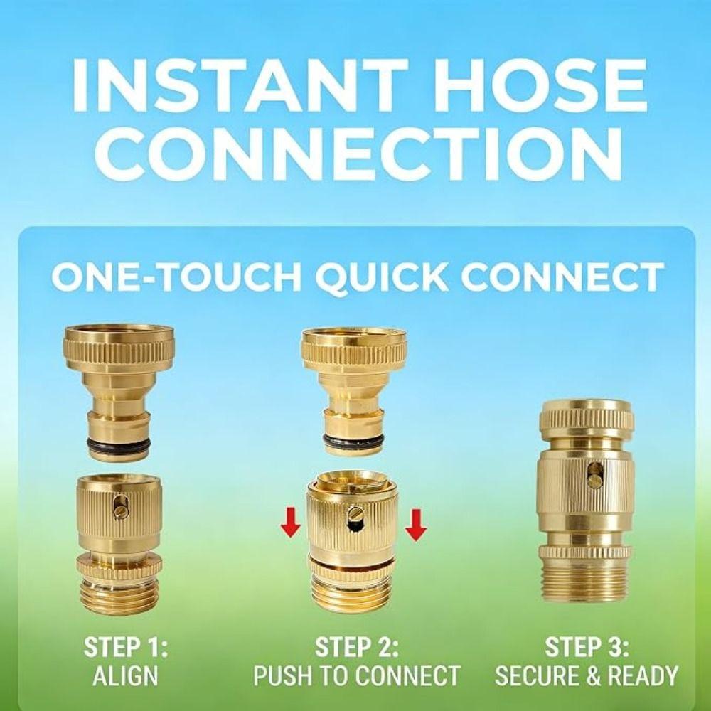Female/MaleThread Garden Hose Connector 3/4 Inch Thread Tap Connector Outdoor Lawn