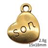 Gifts For Women Charms Bulk Family Member Heart Tags Charms Pendant Souvenir Male Pendant