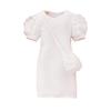 Kids' Lightweight Bubble Dress: Short Sleeve, Round Neck, Solid Color with Bubble Pockets