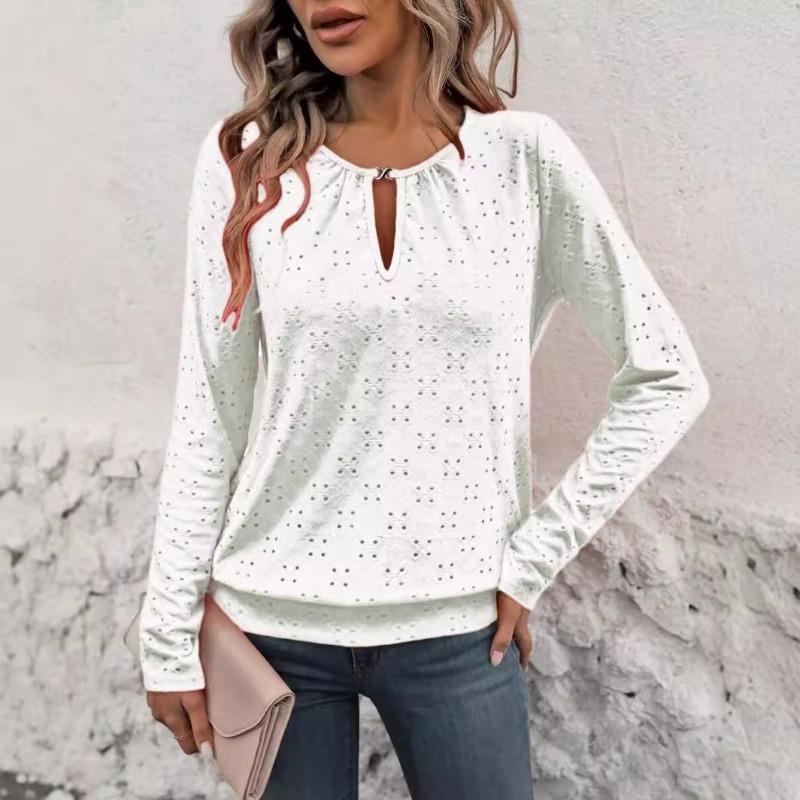 

Осенняя женская повседневная футболка с V-образным вырезом и длинными рукавами XXL белый