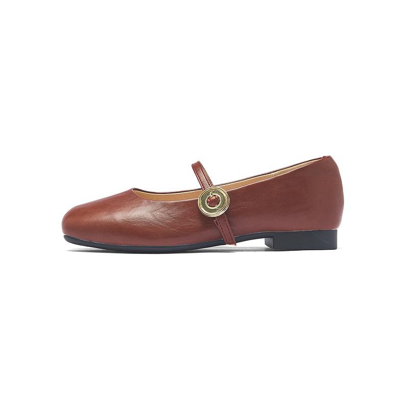 Red Mary Jane Shoes New Summer French Ballet Single Shoes Temperament Soft-soled Small Leather Shoes