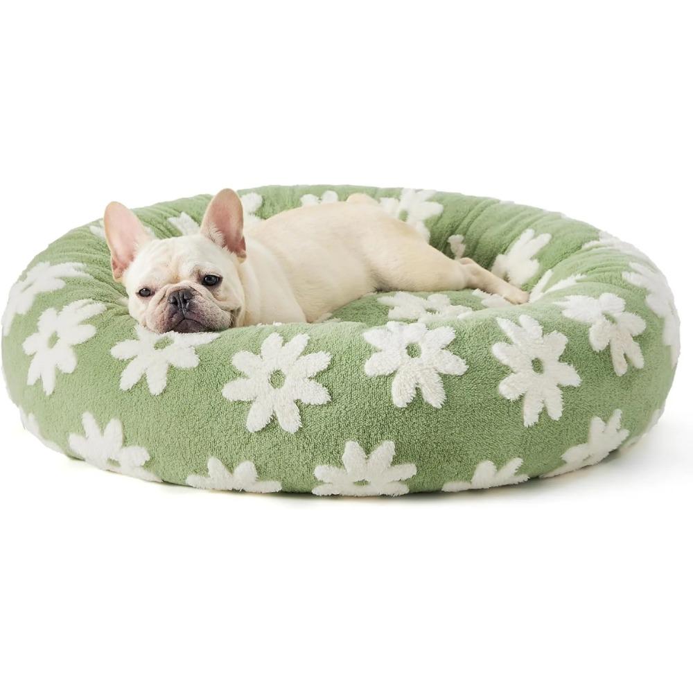 Leasure Plush Pet Nest Pet Bed All Season Universal, Warm Pet, Cat and Dog Universal for Dog/Cat, Small/Medium/Large Round