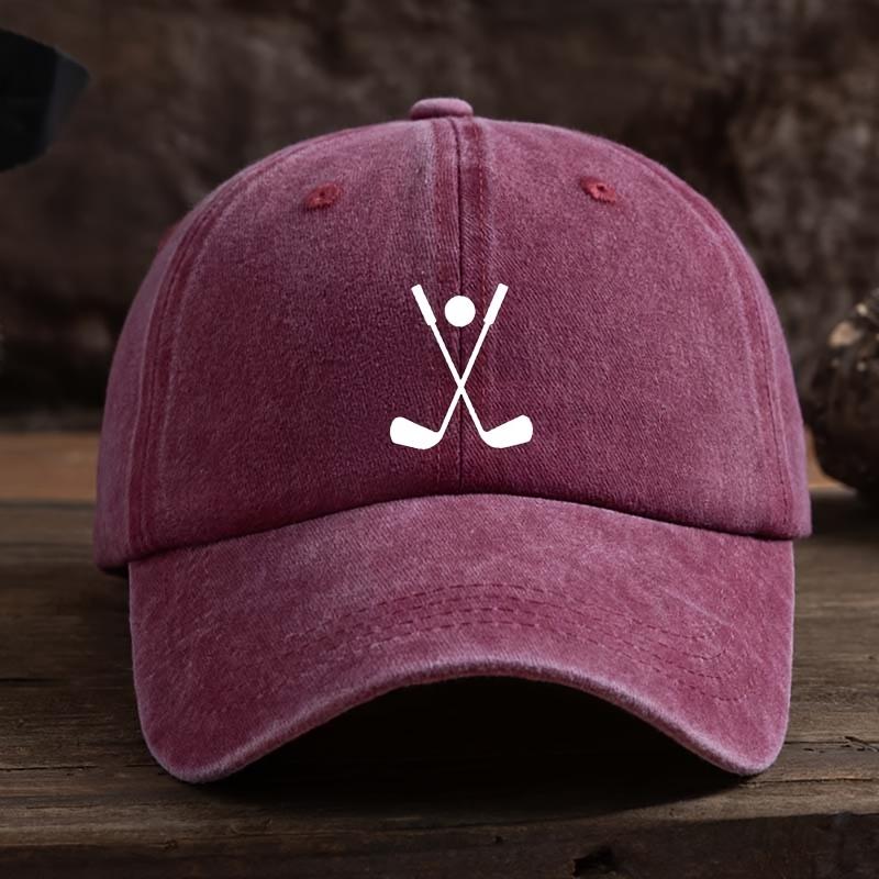 Golf Club Print Baseball Hat Fashionable and Versatile Peaked Cap Outdoor Anti-hat Trend