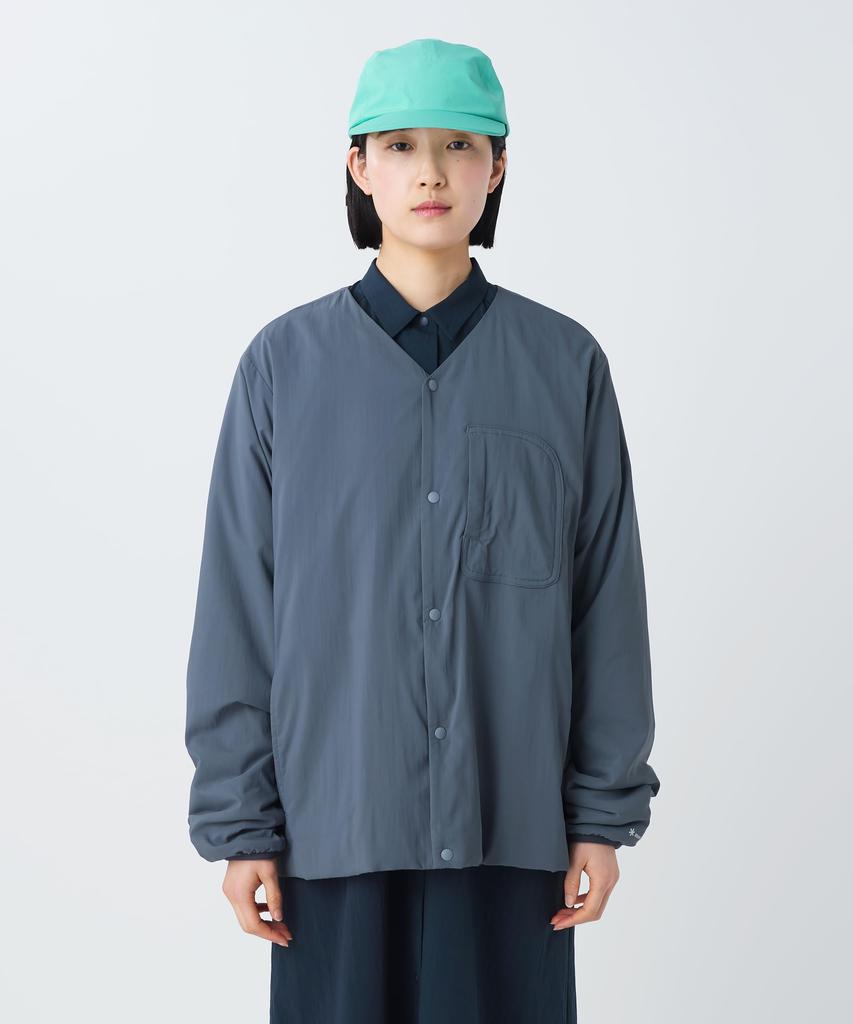 Snow Peak Flexible Insulated Cardigan Padded and and XXL JK-26SU001, Insulated, Men's Women's, Charcoal,